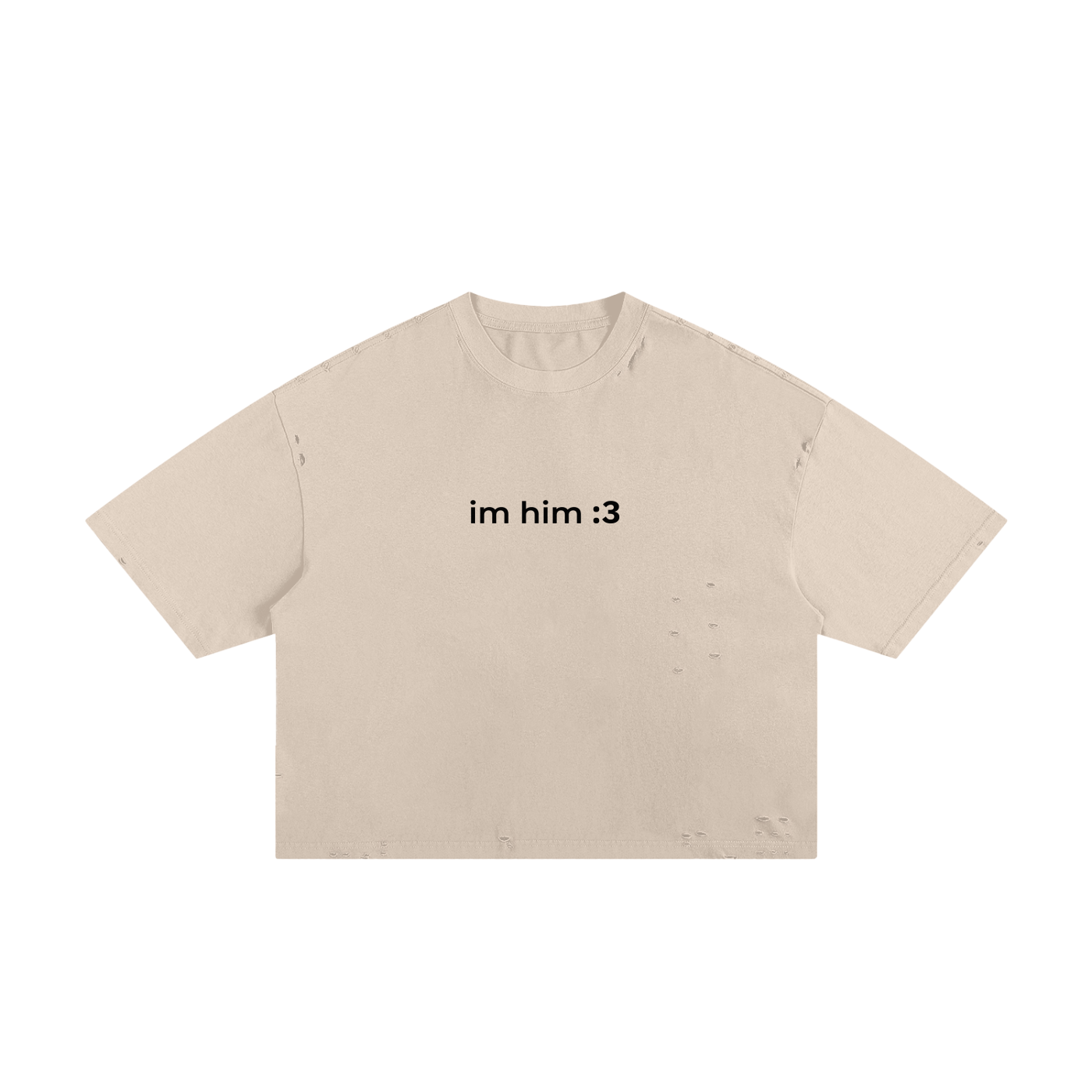 I'm Him :3 Frayed Boxy Duo Tee