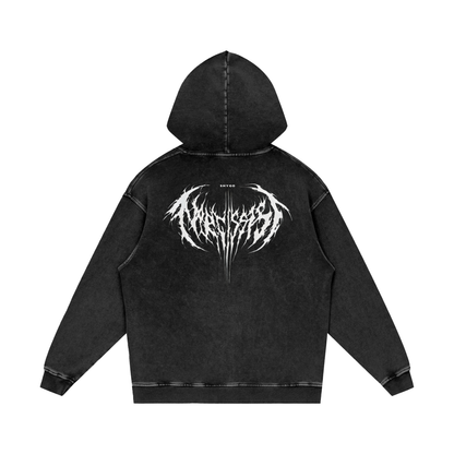 Gothic Dark Style Acid Wash Oversize Hoodie