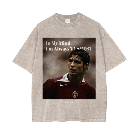 CR7 Dark Style Oversize Snow Washed T-Shirt