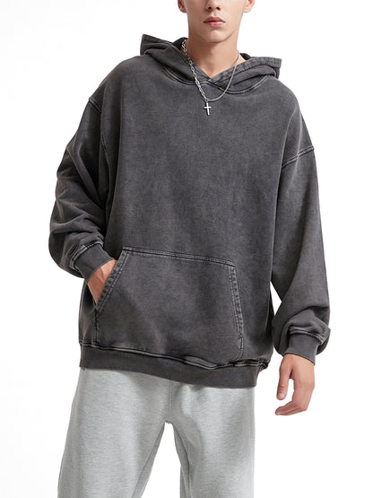 Gothic Dark Style Acid Wash Oversize Hoodie